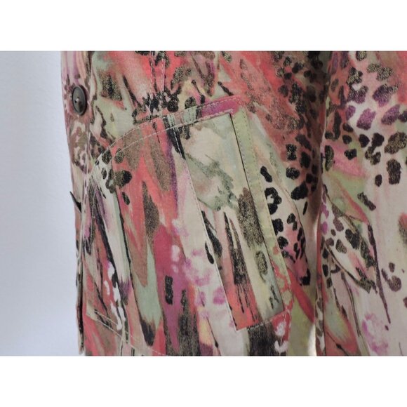 Chicos Jacket Button Down Blazer Artistic Pink Chico’s Size 0 Womens 4 Small - Picture 5 of 11